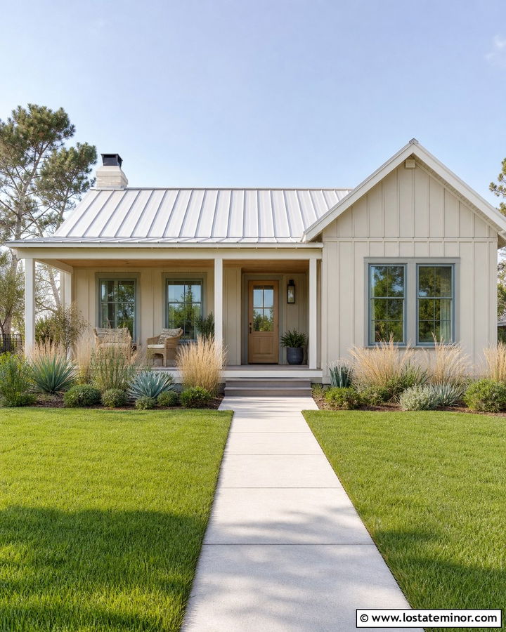 Sand House With White Metal Roof - 30 Sand House Design With Roof Ideas