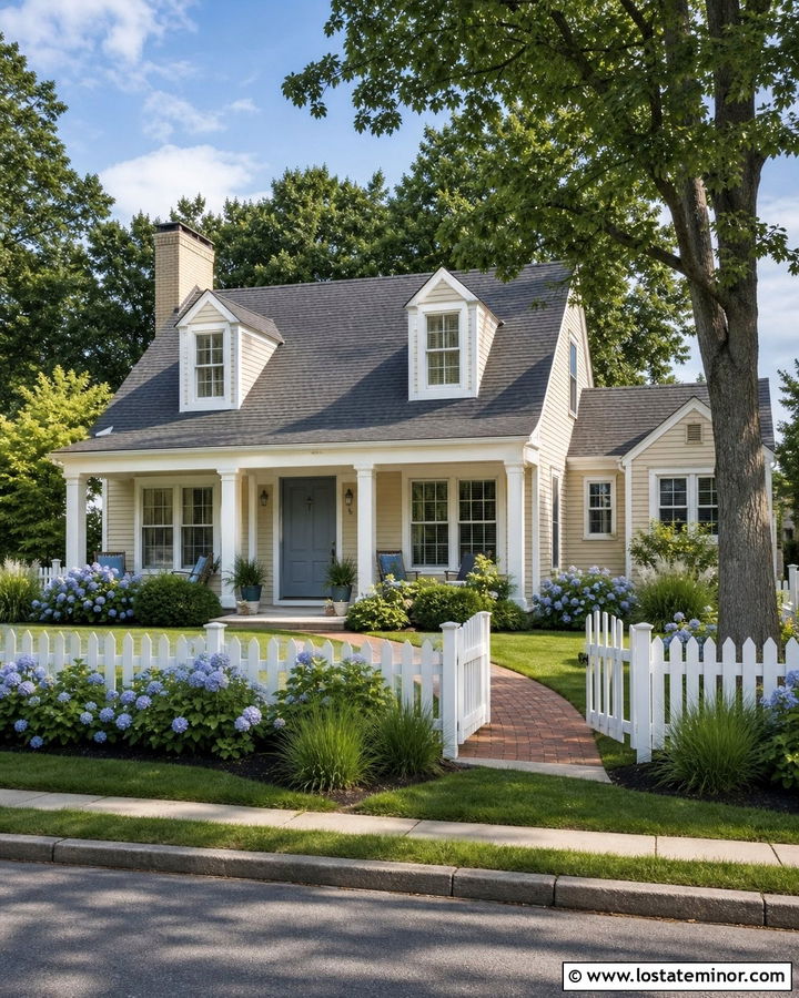 Sand House With White Picket Fence - 30 Sand House Design With Fence Ideas