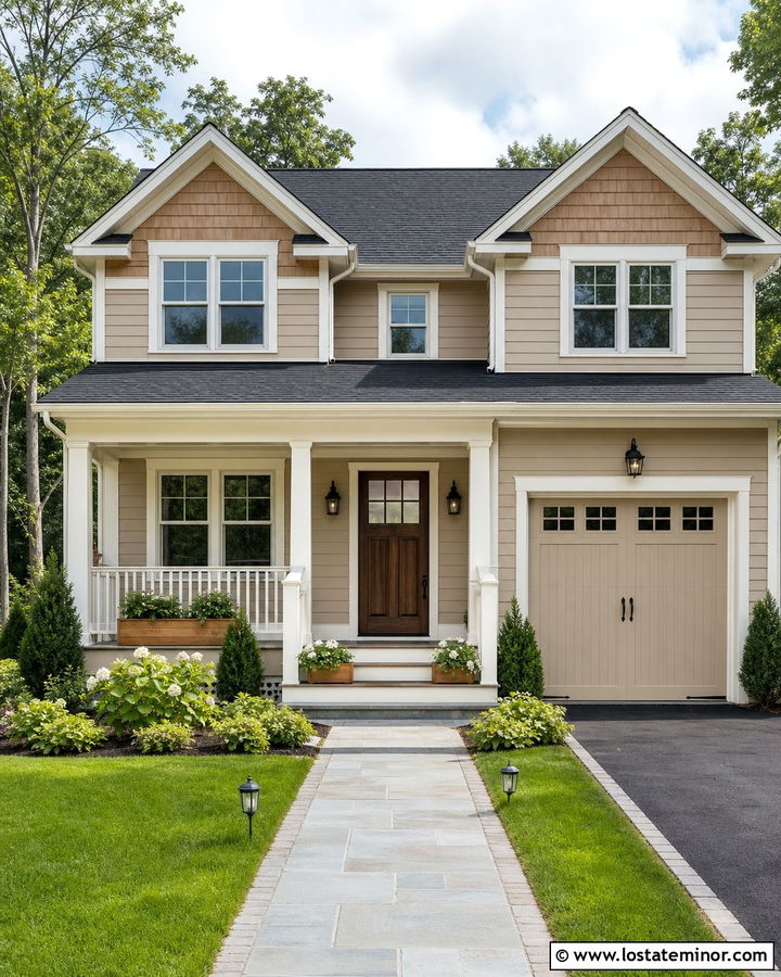 Sand House With White Trim And Cedar Shakes - 30 Sand House Design With Cedar Shake Ideas