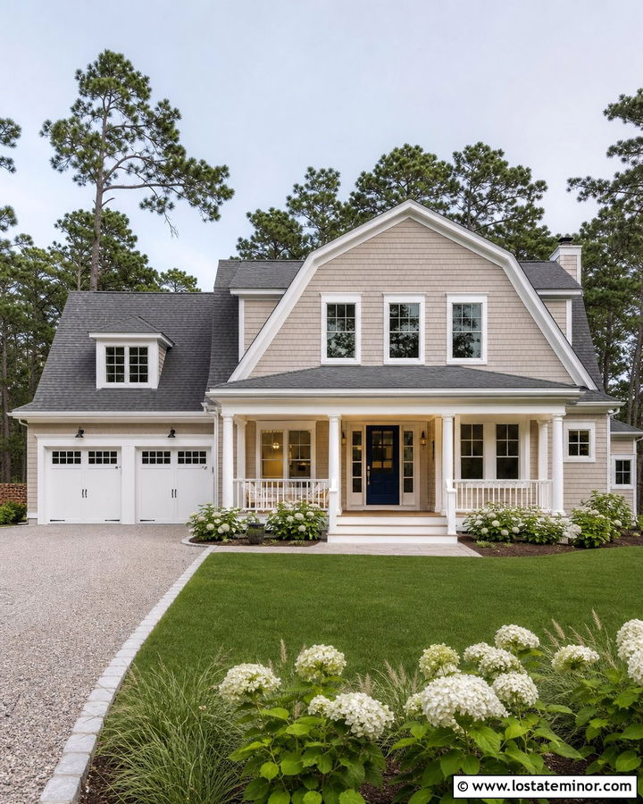 Sand House With White Trim And Shingles - 30 Sand House Design With Shingles Ideas