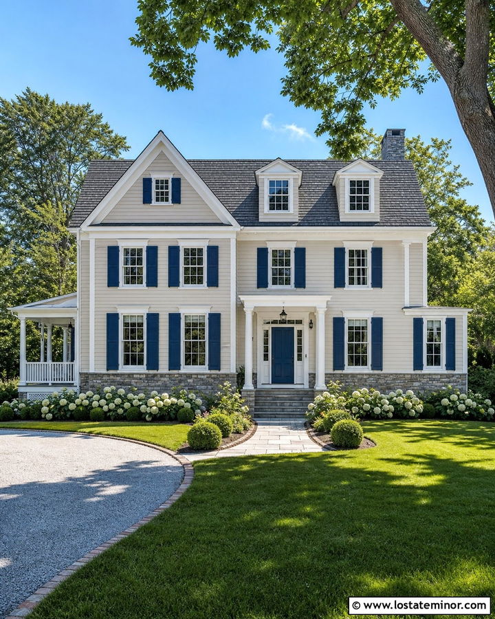 Sand House With White Trim Gables - 30 Sand House Design With Gables Ideas