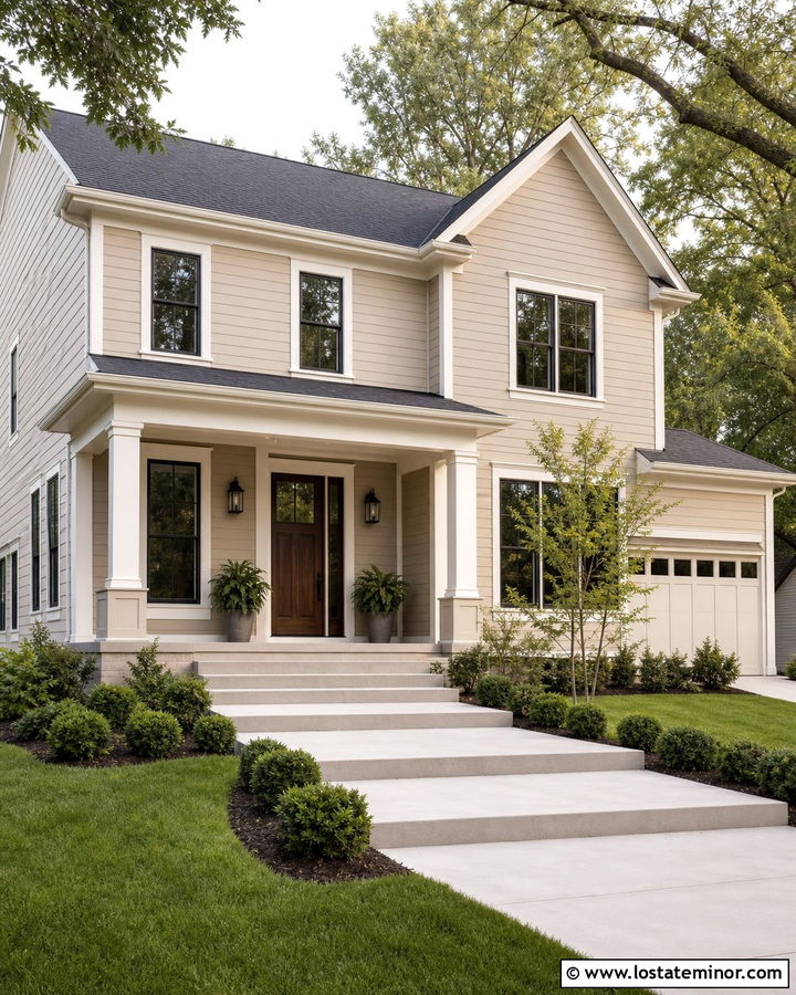 Sand House With Wide Concrete Steps - 30 Sand House Design With Steps Ideas