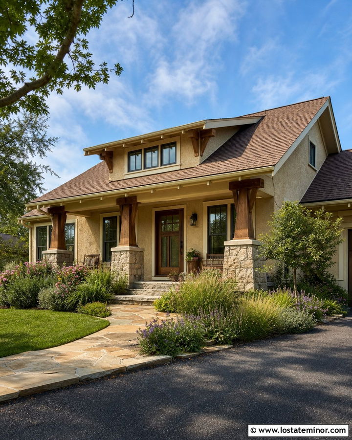 Sand House With Wood Look Storm Door - 30 Sand House Design With Storm Door Ideas