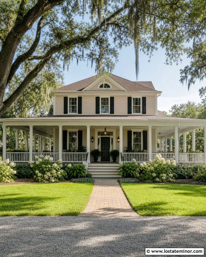 Sand House With Wraparound Front Porch - 30 Sand House Design With Front Porch Ideas