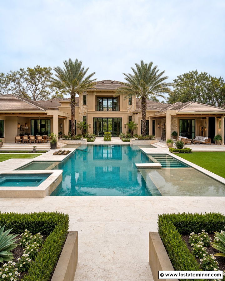 Sand Luxury House With Resort Pool - 30 Sand House Design With Swimming Pool Ideas