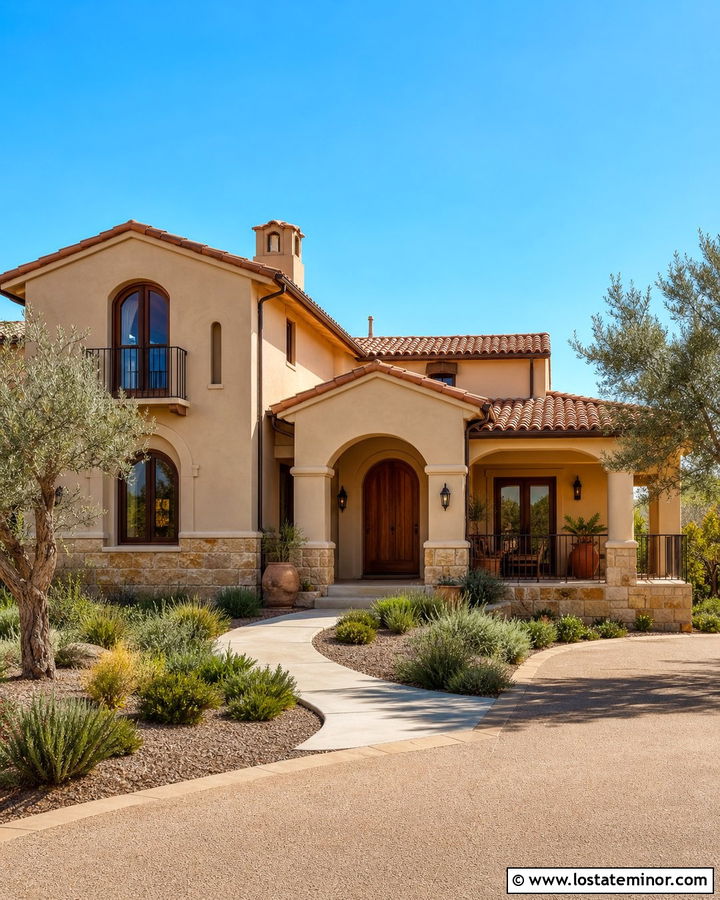 Sand Mediterranean House With Stone Wainscoting - 30 Sand House Design With Wainscoting Ideas