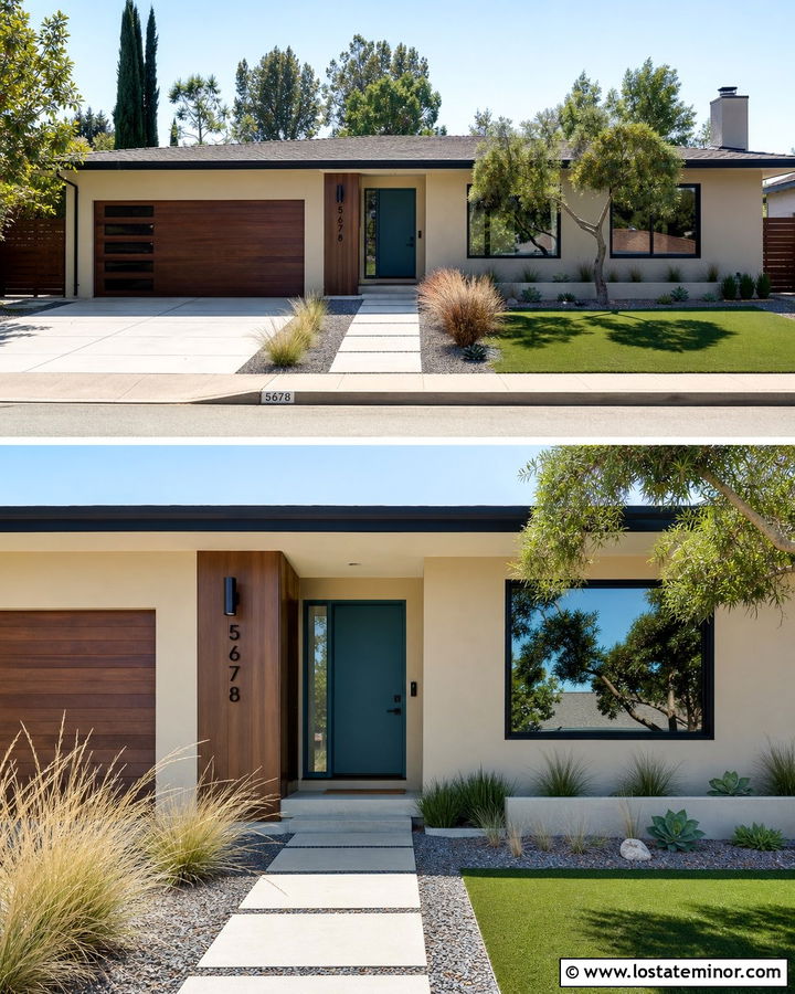 Sand Midcentury House With Retro Numbers - 30 Sand House Design With House Numbers Ideas