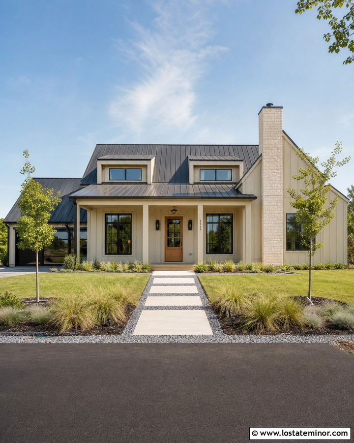 Sand Modern Farmhouse With Flat Dormers - 30 Sand House Design With Dormers Ideas