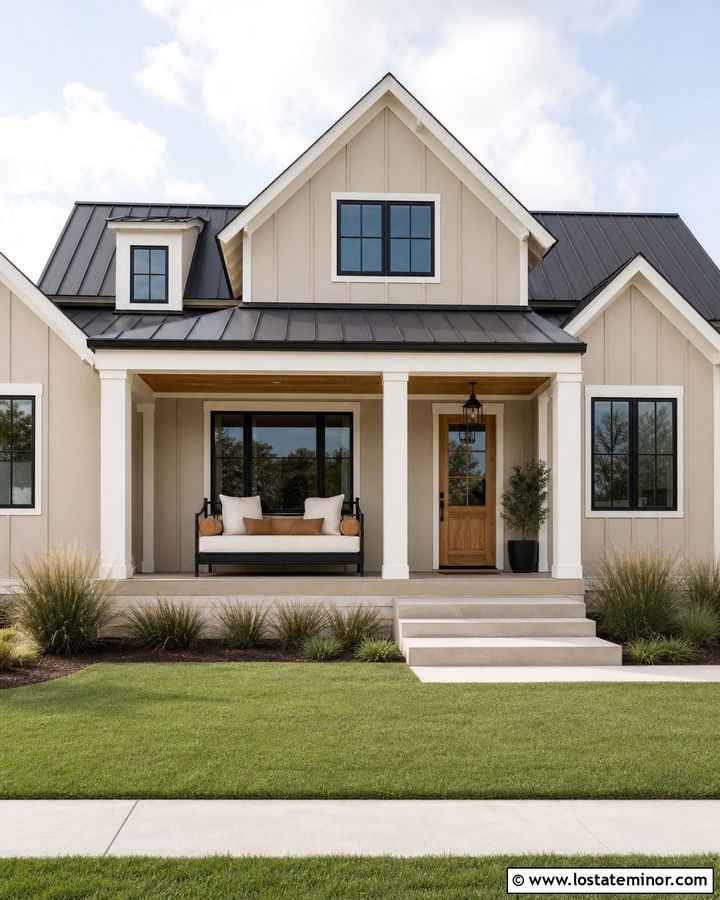Sand Modern Farmhouse With Metal Daybed - 30 Sand House Design With Daybed Ideas