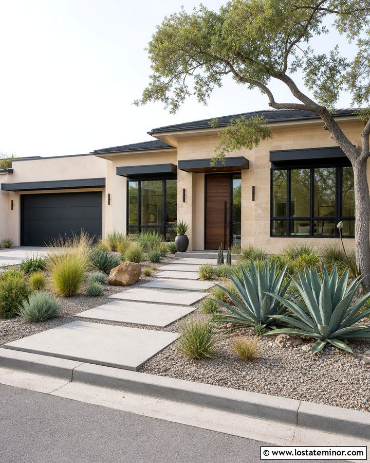Sand Modern House With Metal Awnings - 30 Sand House Design With Awning Ideas