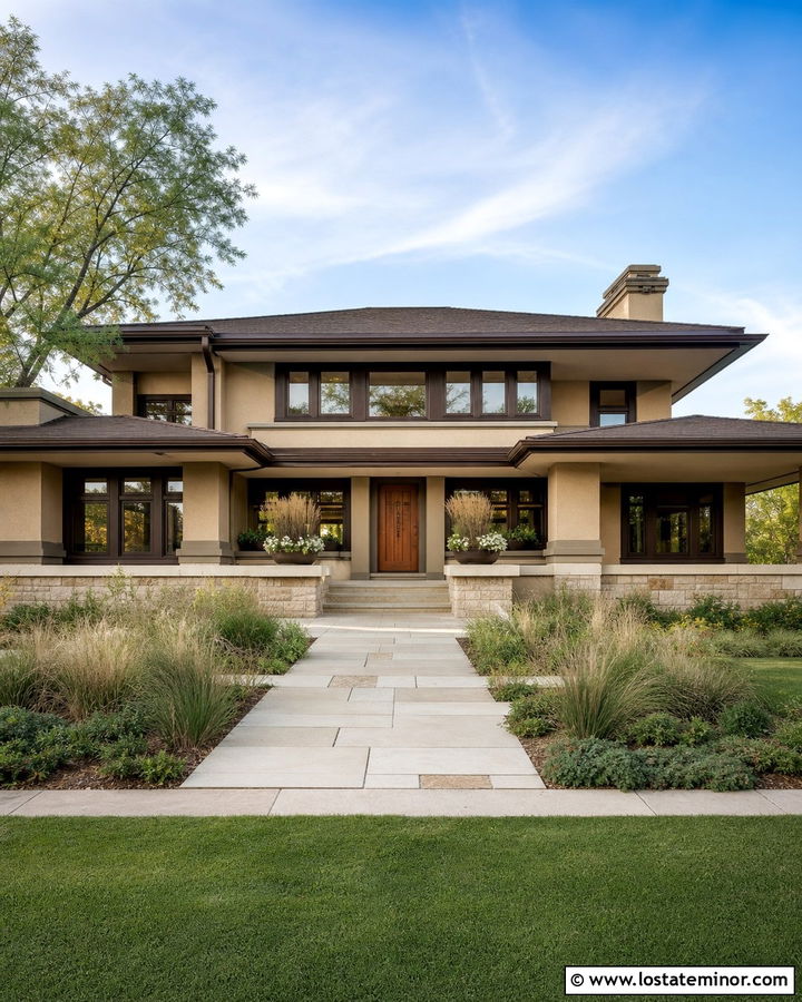 Sand Prairie House With Bronze Window Boxes - 30 Sand House Design With Window Boxes Ideas