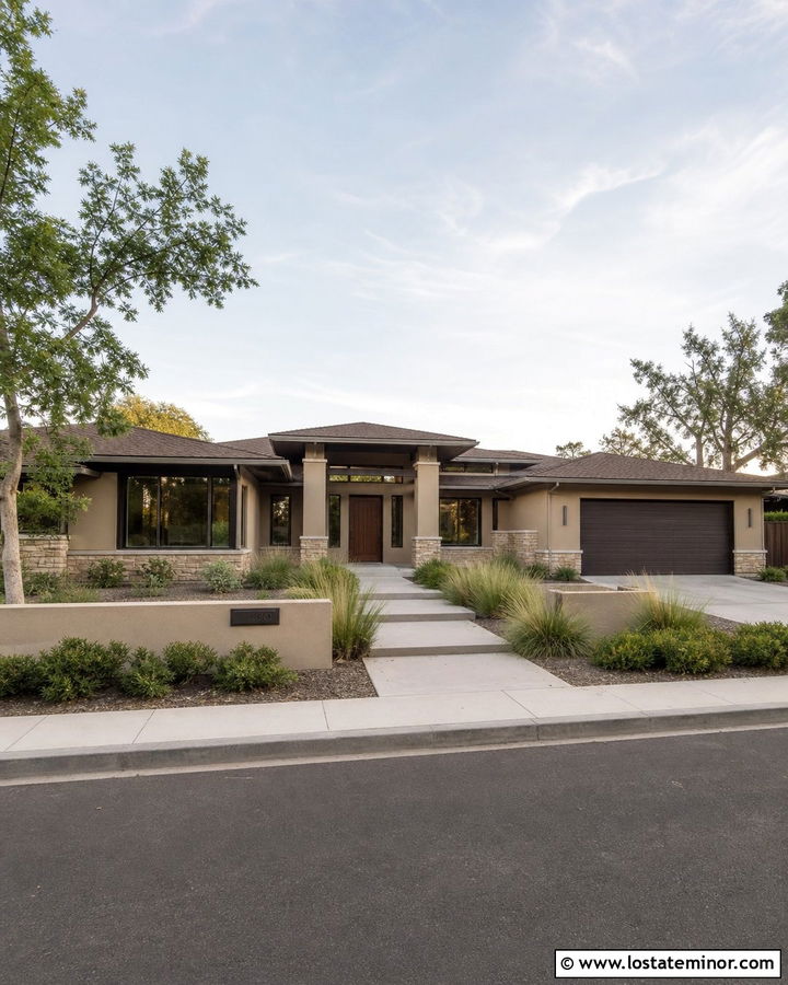 Sand Prairie House With Horizontal Mailbox - 30 Sand House Design With Mailbox Ideas