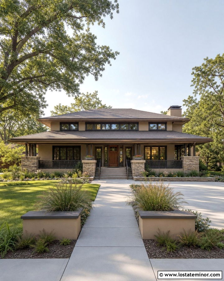Sand Prairie House With Wide Front Porch - 30 Sand House Design With Front Porch Ideas