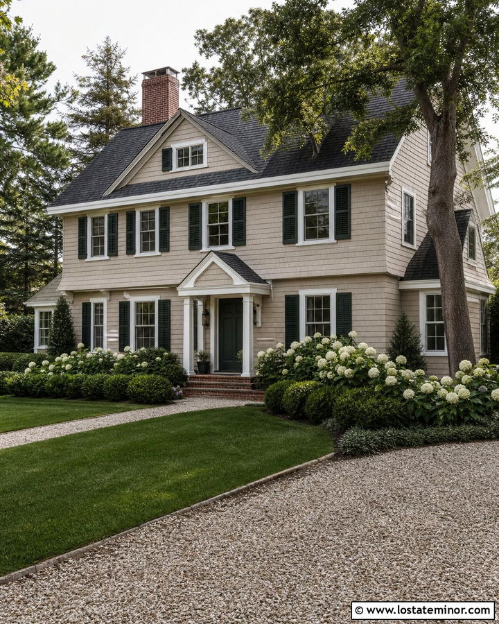 Sand Shingle House With Brick Chimney - 30 Sand House Design With Chimney Ideas