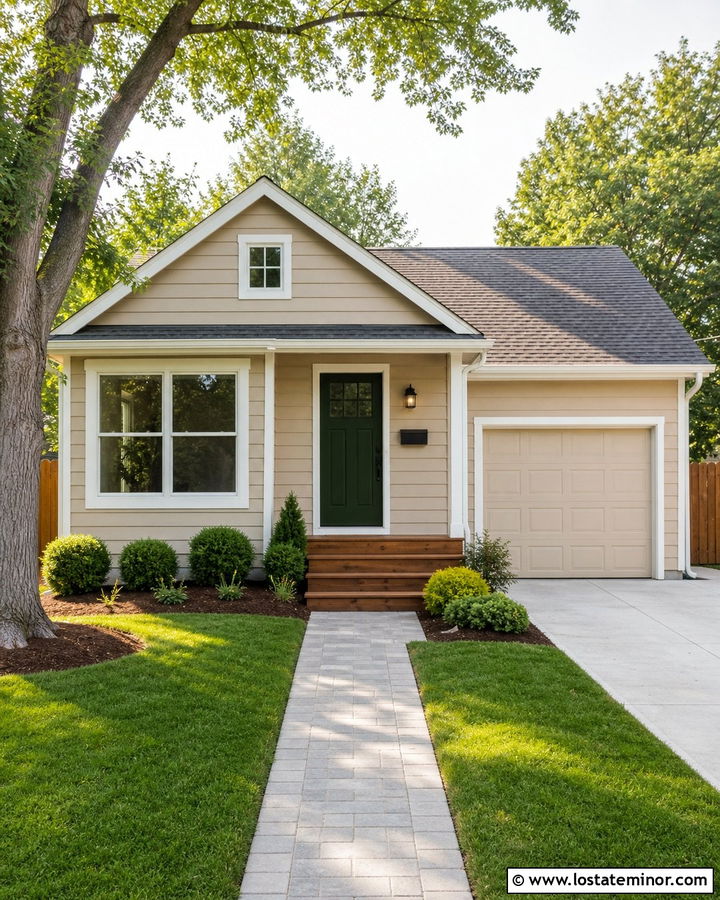 Sand Siding With Simple Curb Appeal Updates - 30 Sand House Design With Siding Ideas