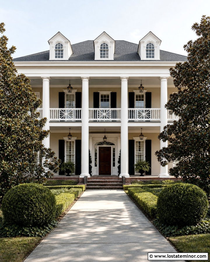 Sand Southern House With Two Story Porch Columns - 30 Sand House Design With Porch Columns Ideas