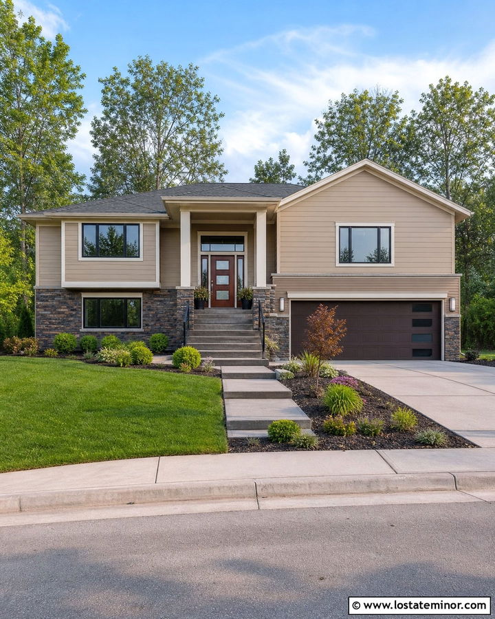 Sand Split Level House With Slate Wainscoting - 30 Sand House Design With Wainscoting Ideas