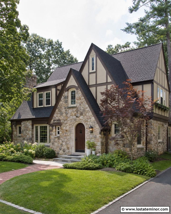 Sand Tudor House With Gabled Dormers - 30 Sand House Design With Dormers Ideas