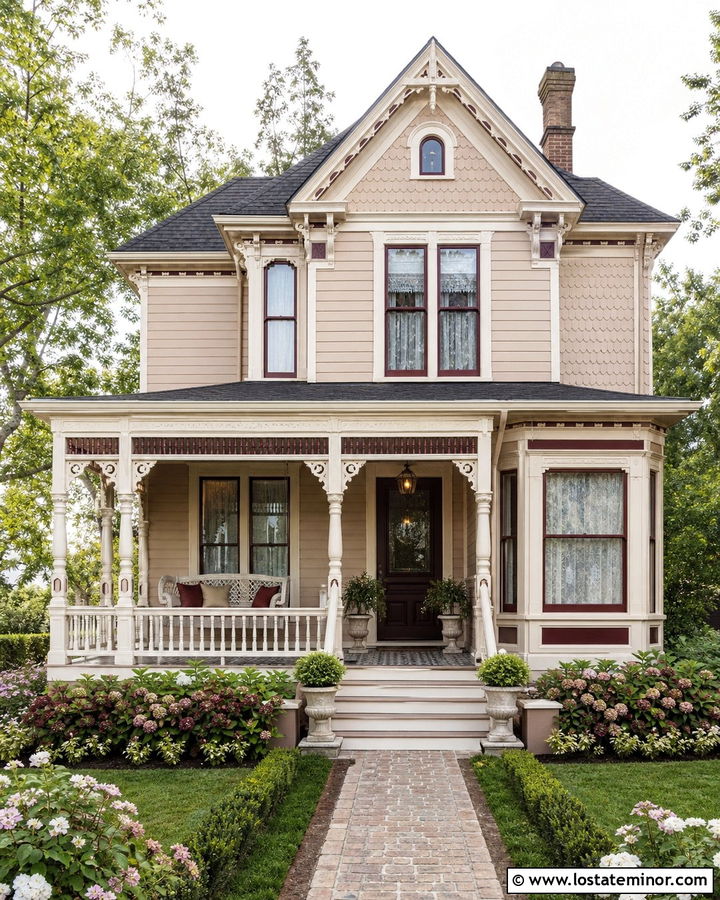 Sand Victorian House With Spindle Daybed - 30 Sand House Design With Daybed Ideas