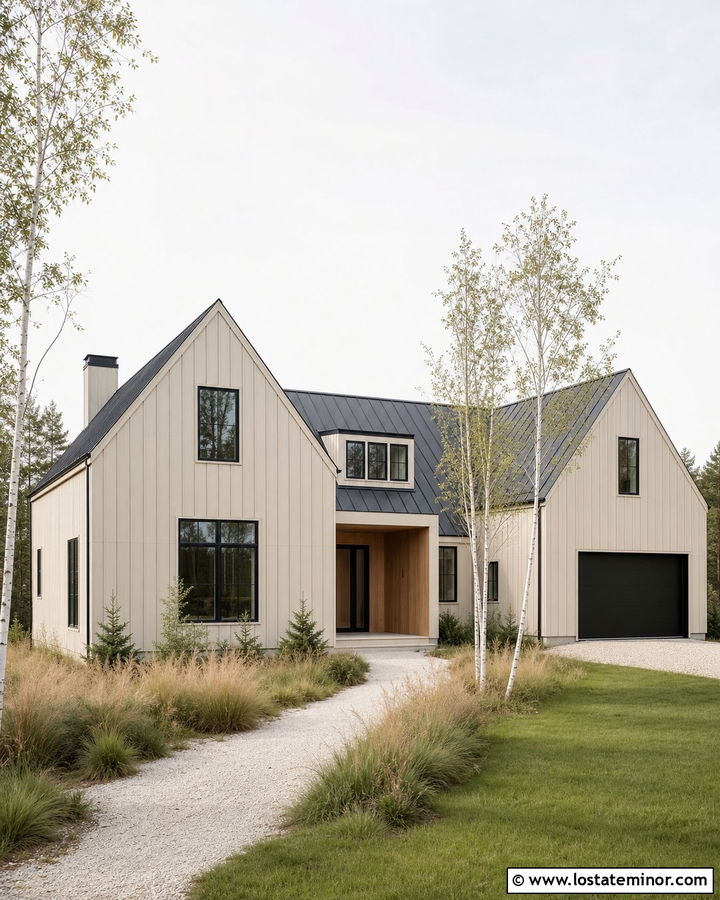 Scandinavian Beige Board And Batten House - 30 Beige House Design With Board and Batten Ideas