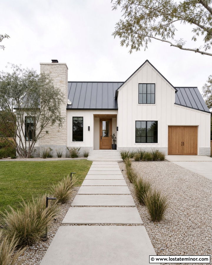 Scandinavian House With Light Gray Stone - 30 Stone House Design With Stone Accents Ideas