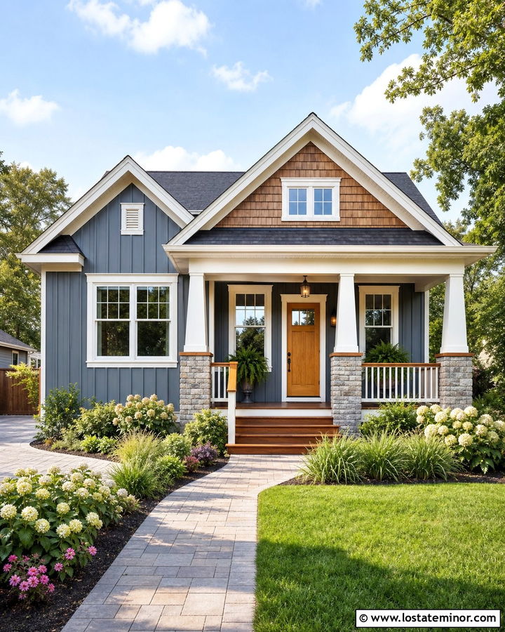 Slate Blue Bungalow Board And Batten - 30 Slate Blue House Design With Board and Batten Ideas