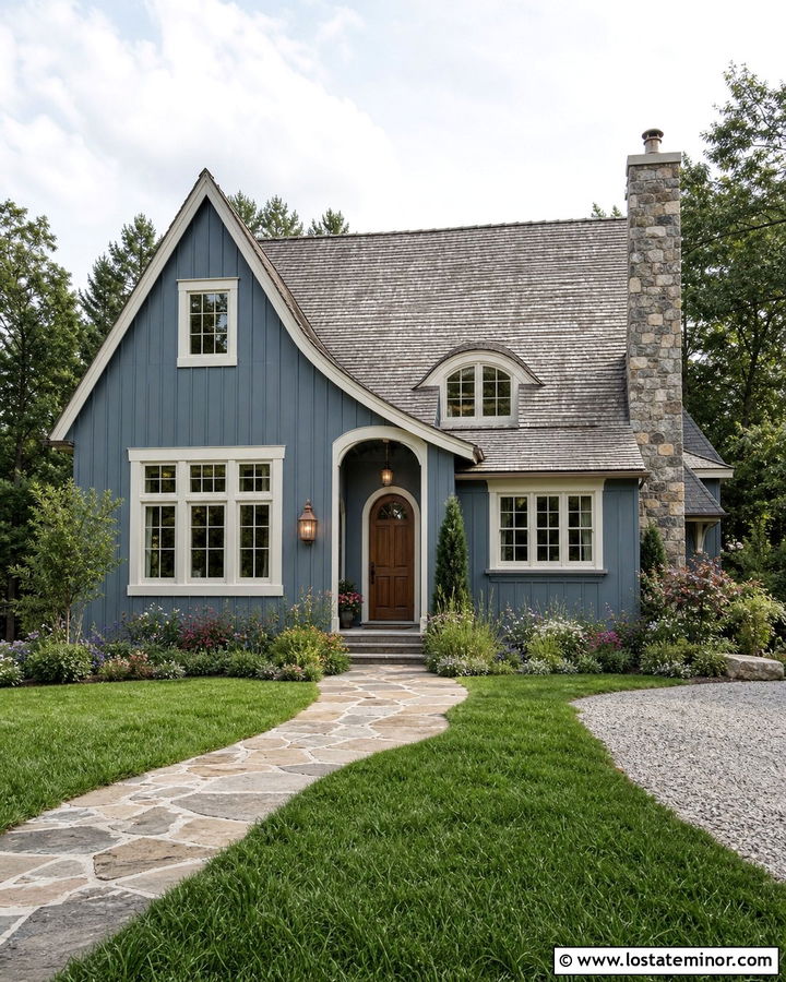 Slate Blue Cottage Board And Batten - 30 Slate Blue House Design With Board and Batten Ideas