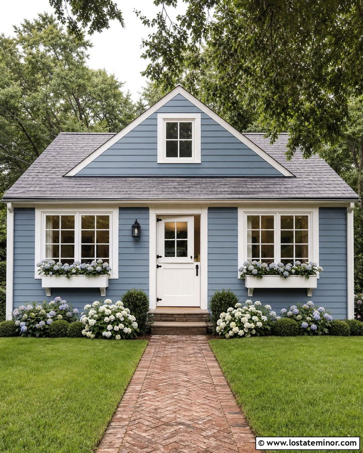 Slate Blue Cottage With White Dutch Door - 30 Slate Blue House Design With Dutch Door Ideas