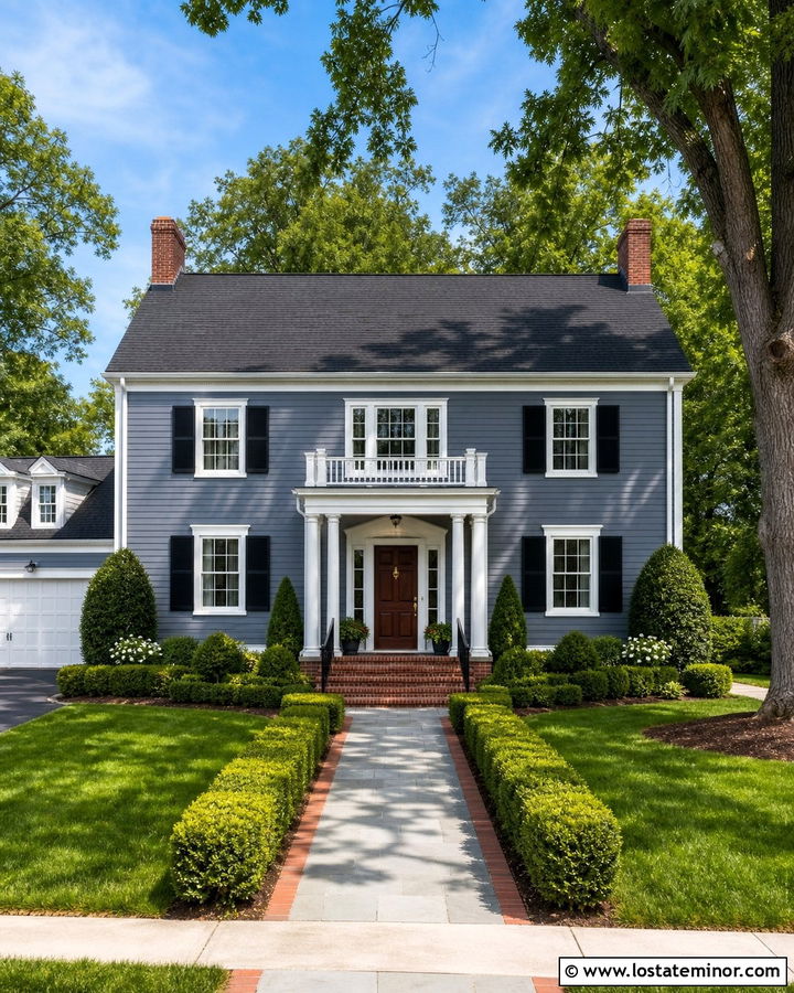 Slate Blue House With Black Roof - 30 Slate Blue House Design With Roof Ideas
