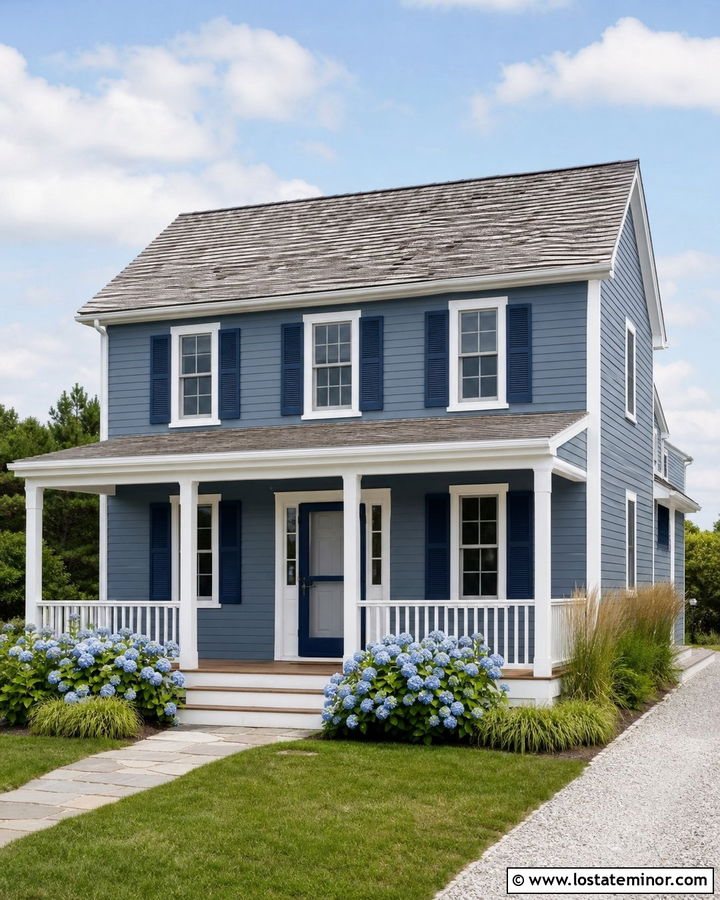 Slate Blue House With Blue Screen Door - 30 Slate Blue House Design With Screen Door Ideas