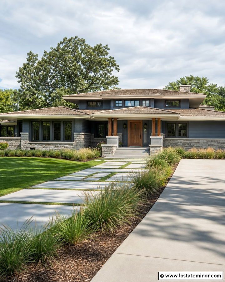 Slate Blue House With Bronze Windows And Cedar Shingles - 30 Slate Blue House Design With Shingles Ideas
