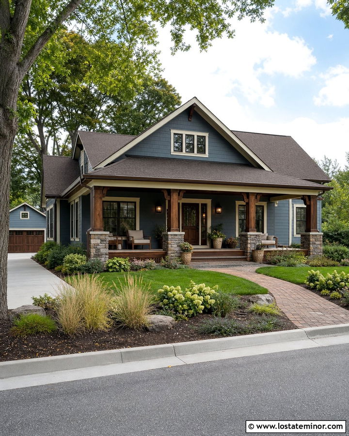 Slate Blue House With Brown Roof - 30 Slate Blue House Design With Roof Ideas