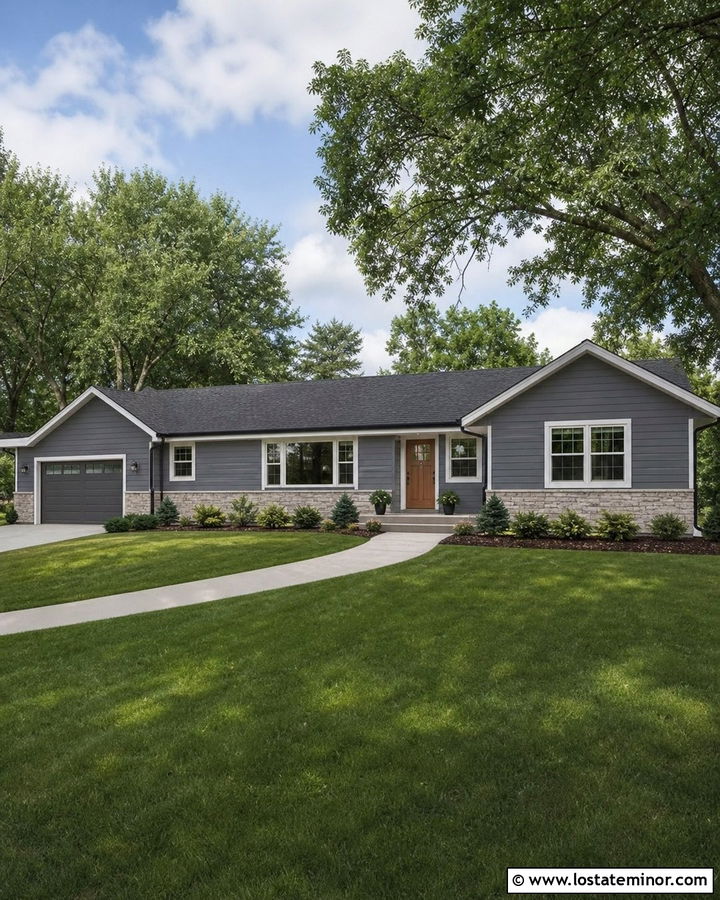 Slate Blue House With Charcoal Roof - 30 Slate Blue House Design With Siding Ideas