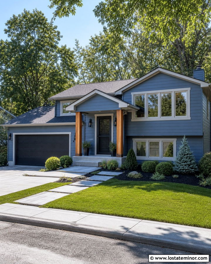 Slate Blue House With Charcoal Screen Door - 30 Slate Blue House Design With Screen Door Ideas
