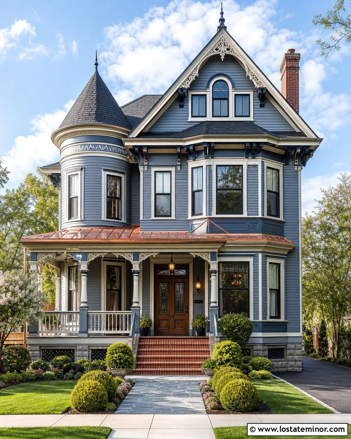 Slate Blue House With Copper Roof - 30 Slate Blue House Design With Roof Ideas