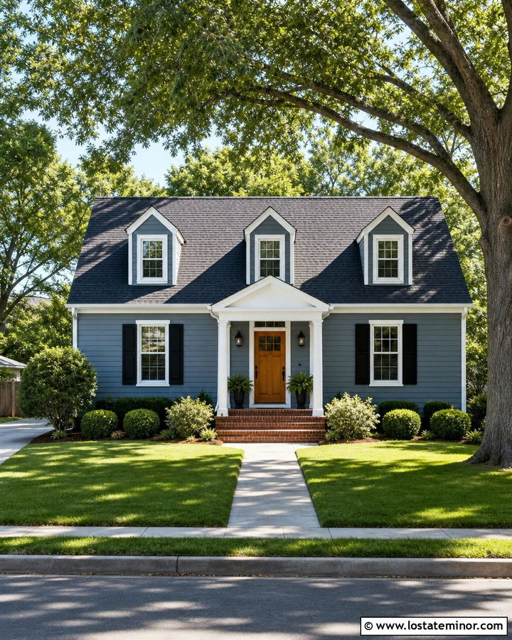Slate Blue House With Doghouse Dormers - 30 Slate Blue House Design With Dormers Ideas