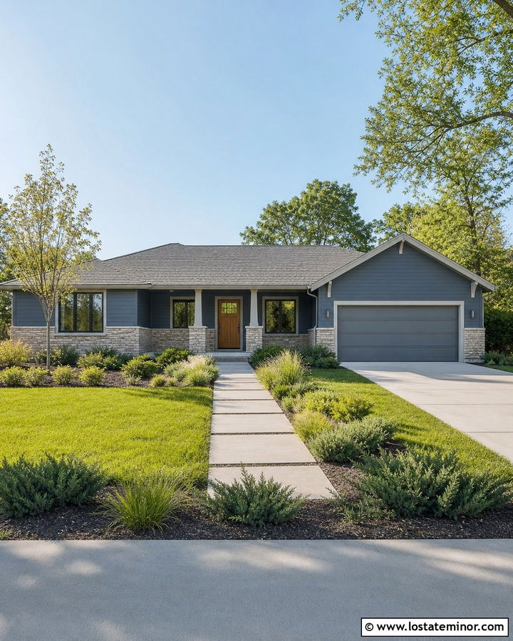 Slate Blue House With Light Gray Trim - 30 Slate Blue House Design With Trim Ideas