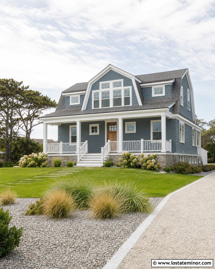 Slate Blue House With Nantucket Dormers - 30 Slate Blue House Design With Dormers Ideas