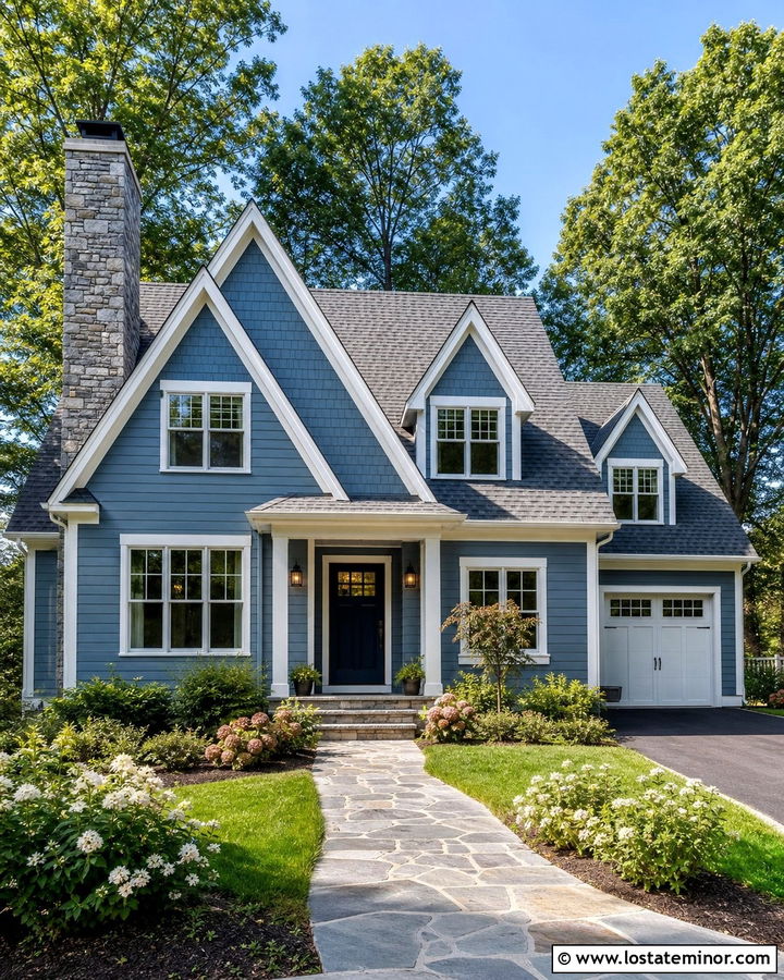 Slate Blue House With Pewter Roof - 30 Slate Blue House Design With Roof Ideas