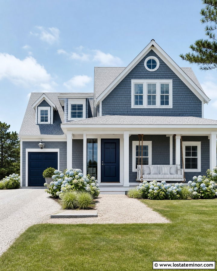 Slate Blue House With Rope Swing - 30 Slate Blue House Design With Swing Ideas