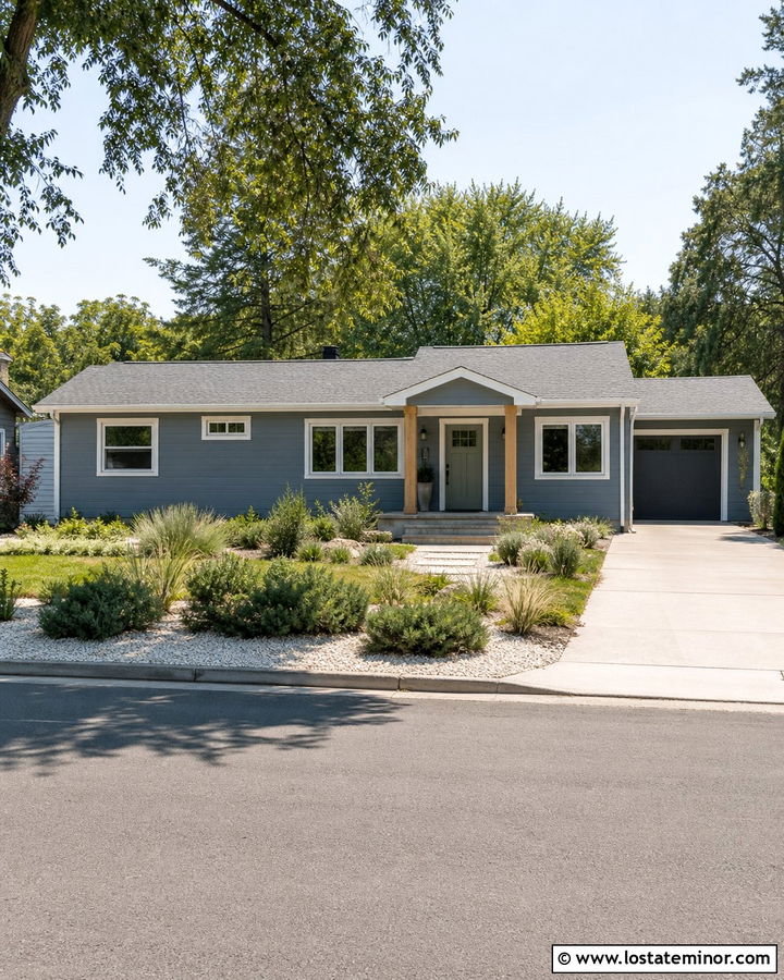 Slate Blue House With Sage Green Front Door - 30 Slate Blue House Design With Front Door Ideas