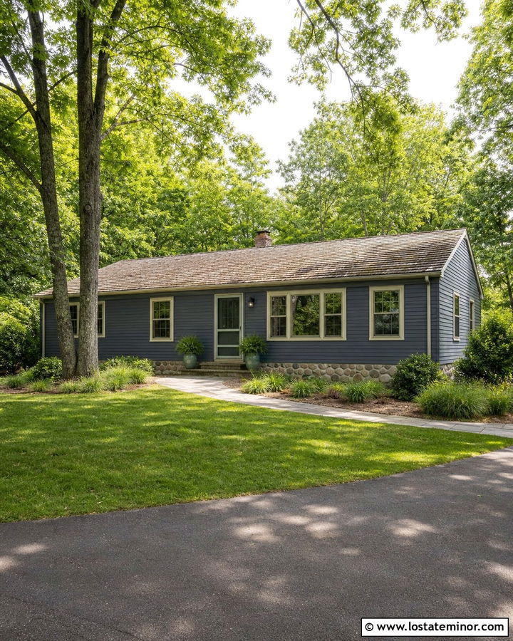 Slate Blue House With Sage Green Screen Door - 30 Slate Blue House Design With Screen Door Ideas