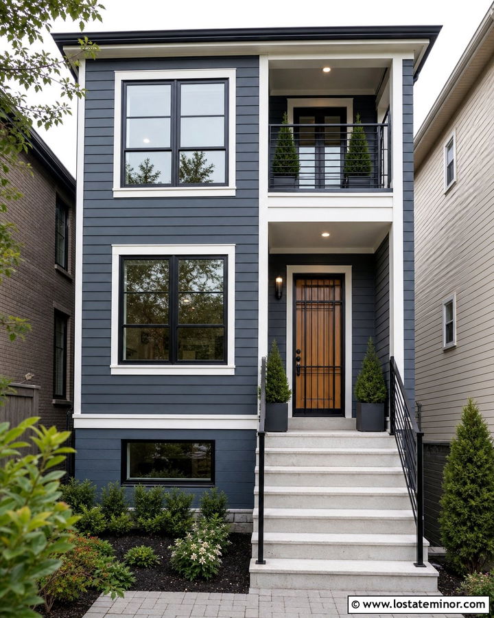 Slate Blue House With Security Screen Door - 30 Slate Blue House Design With Screen Door Ideas