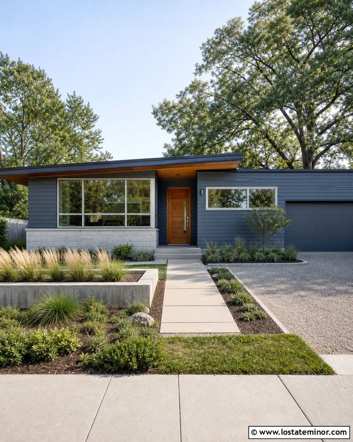 Slate Blue House With Silver Window Frames - 30 Slate Blue House Design With Window Frames Ideas
