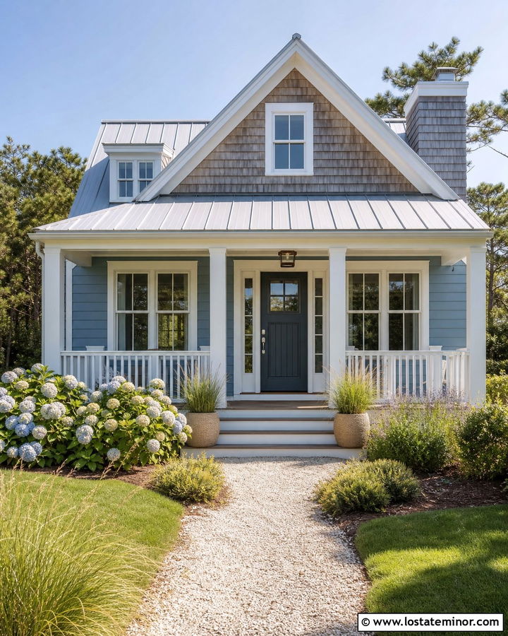 Slate Blue House With Teal Front Door - 30 Slate Blue House Design With Front Door Ideas