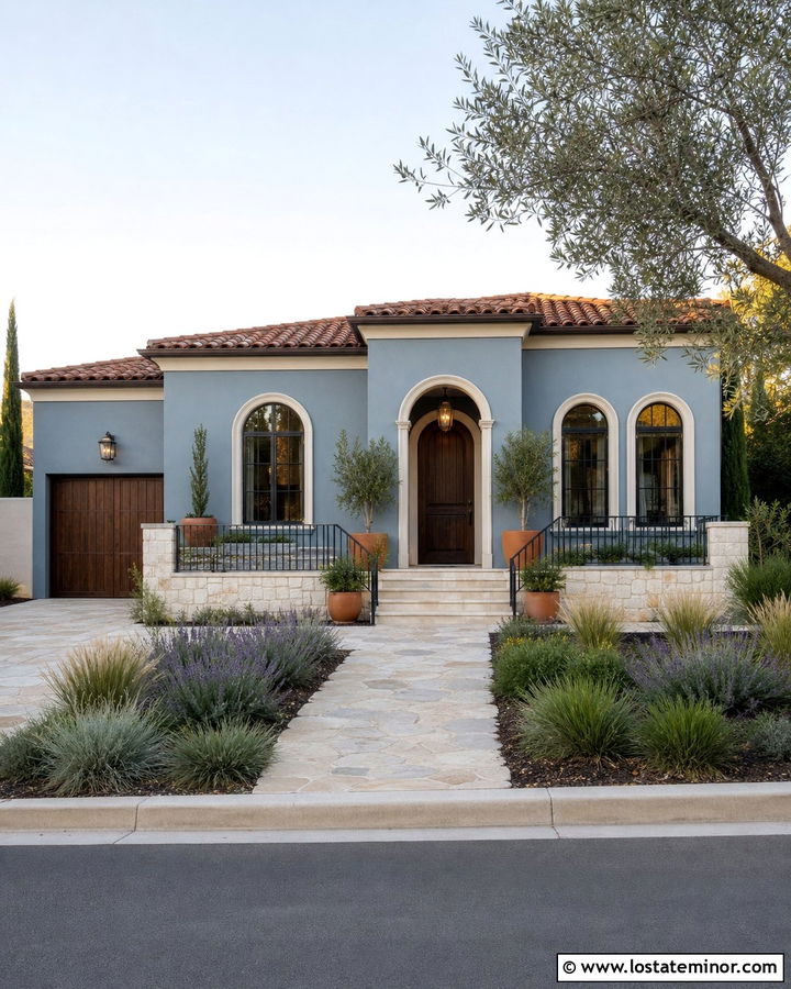 Slate Blue House With Terracotta Roof - 30 Slate Blue House Design With Roof Ideas