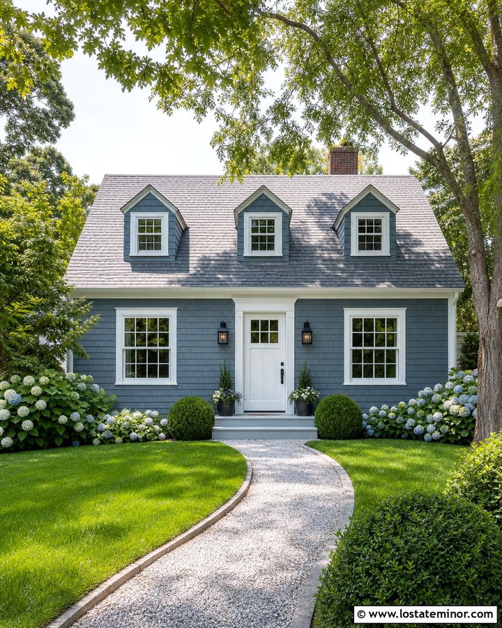 Slate Blue House With White Front Door - 30 Slate Blue House Design With Front Door Ideas