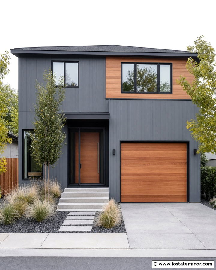 Slate Blue Modern House With Screen Door - 30 Slate Blue House Design With Screen Door Ideas
