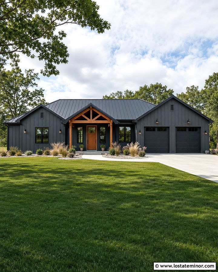 Slate Grey Board And Batten Barndominium - 30 Slate Grey House Design With Board and Batten Ideas