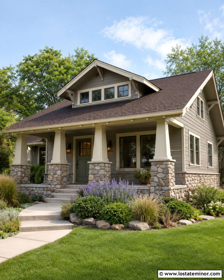 Slate Grey Bungalow With Sage Green Dutch Door - 30 Slate Grey House Design With Dutch Door Ideas